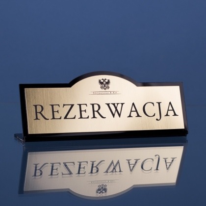 Tabliczka grawerowana rezerwacja bk